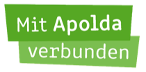 Grafik Slogan "Mit Apolda verbunden"