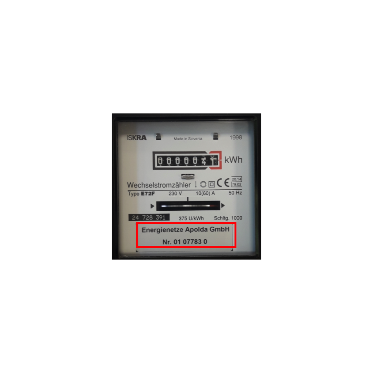 Foto Stromzähler Variante 4