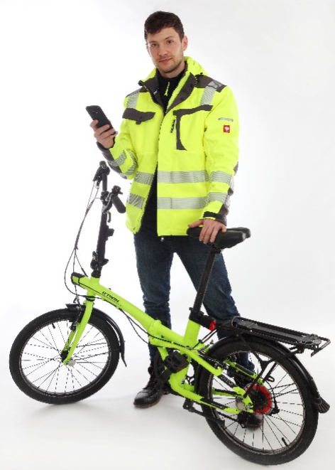 Foto: Ableser mit Fahrrad